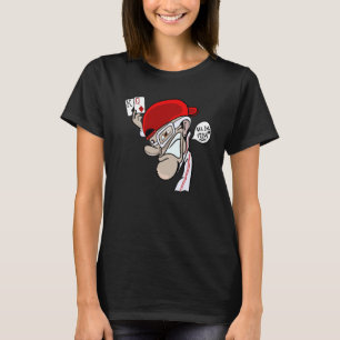 Poker Gambler Graffiti Aii In With Kq Texas Monste T-Shirt