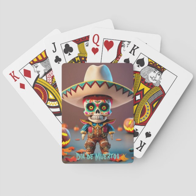 Poker game (cards) day of the dead playing cards (Back)