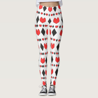 Poker game cards leggings