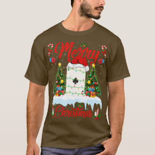 Poker Game Lights Xmas Tree Santa Poker Christmas  T-Shirt