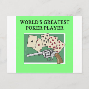 POKER game player joke Postcard