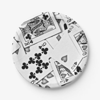 Poker Game Playing Cards Party Paper Plate