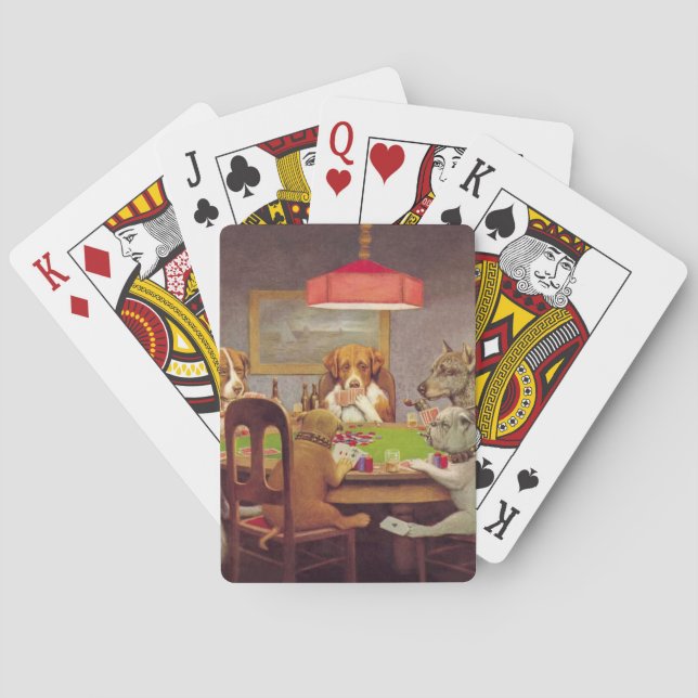 Poker Game Playing Dogs Cards (Back)