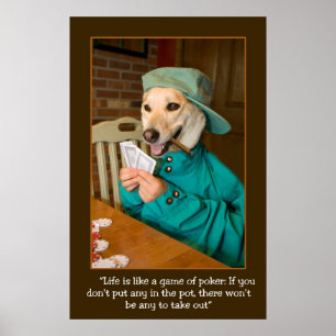 Poker Game POSTER (Cartes de Dealing Chien)