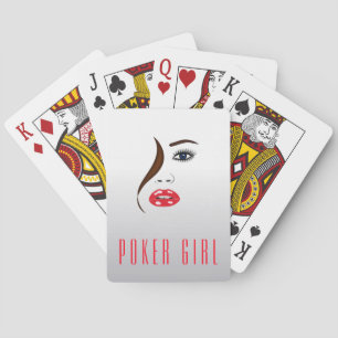 Poker Girl Stylish Custom Bicycle® Playing Cards