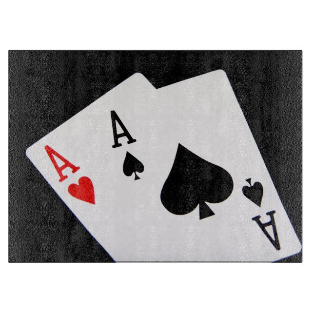Poker Glass Cutting Board (Front)