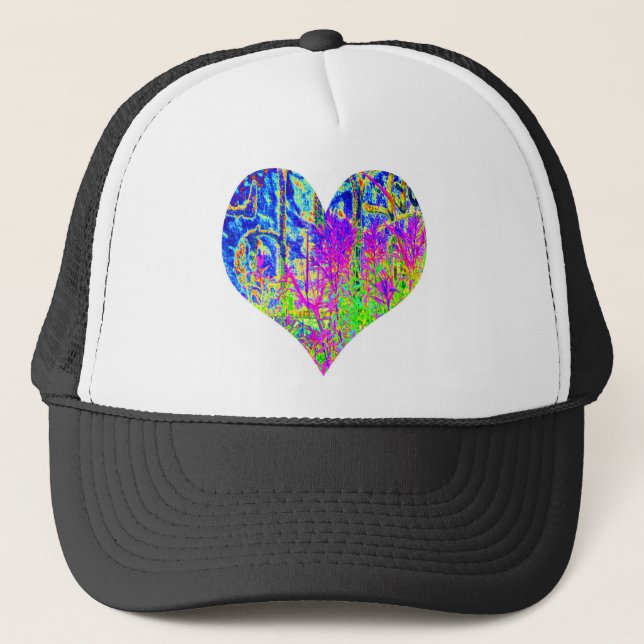 Poker Graffiti Heart Trucker Hat (Front)