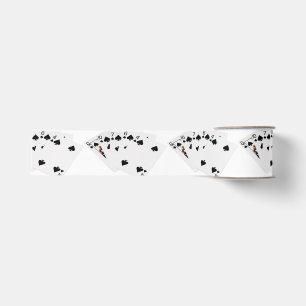 Poker Hands - Flush - Spades Suit Grosgrain Ribbon