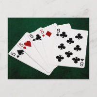 Poker Hands - Four Of A Kind - Fives and Eight