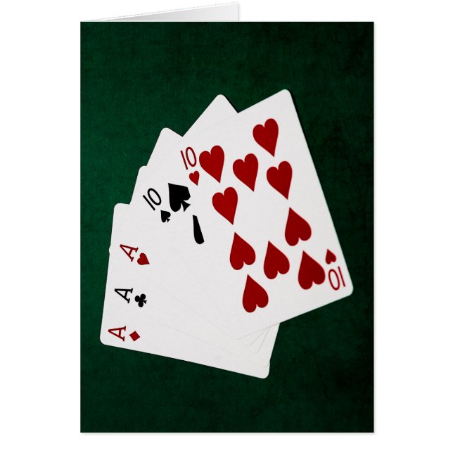 Poker Hands - Full House Ace et Ten (Devant)