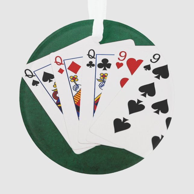 Poker Hands - Full House - Queen et Nine (dos)