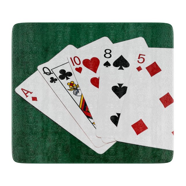 Poker Hands - High Card - Ace Cutting Board (Front)