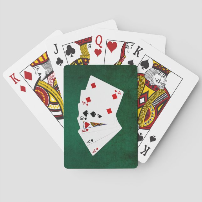 Poker Hands - One Pair - Ace Playing Cards (Back)