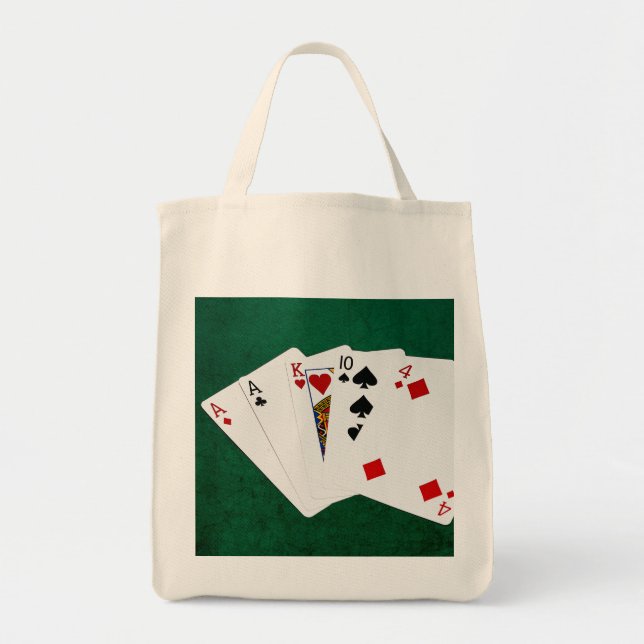 Poker Hands - One Pair - Ace Tote Bag (Front)