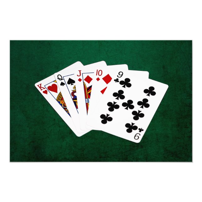 Poker Hands - Straight - King To Nine Photo Print (Front)