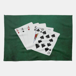 Poker Hands - Three Of A Kind - Ace Kitchen Towel