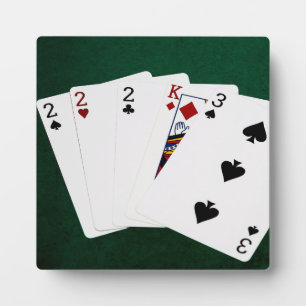 Poker Hands - Three Of A Kind - Two Plaque