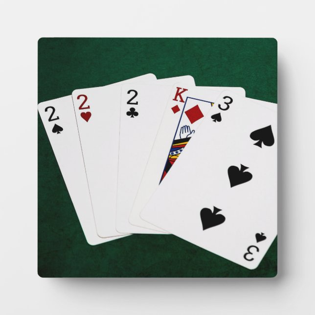 Poker Hands - Three Of A Kind - Two Plaque (Front)