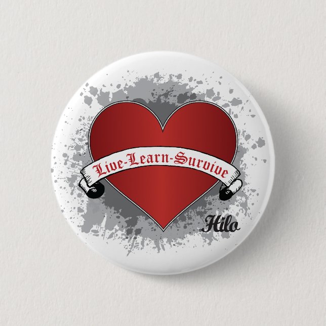 Poker Heart 2 Inch Round Button (Front)