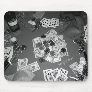 Poker in Black and White Mouse Pad