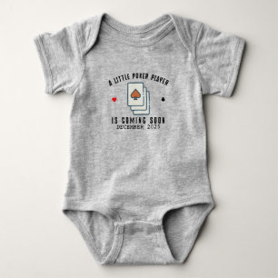 Poker Infant - Little Poker Player Is Coming Soon Baby Bodysuit