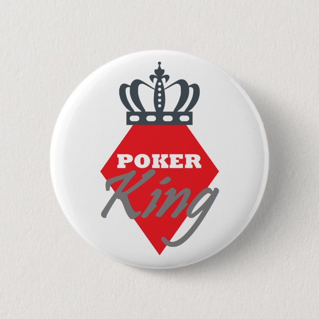Poker King - diamond 2 Inch Round Button (Front)