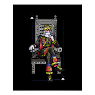 Poker King Poster Royal Casino Wall Art Bold Spade
