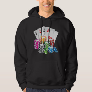 Poker King Queen Card Casino Chip Gambling Hoodie