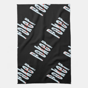 Poker Logo Made From Poker Cards, Kitchen Towel