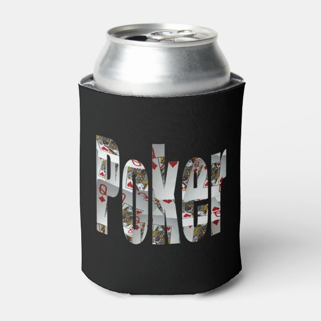 Poker Logo Made From Queens, Can Cooler (Can Front)