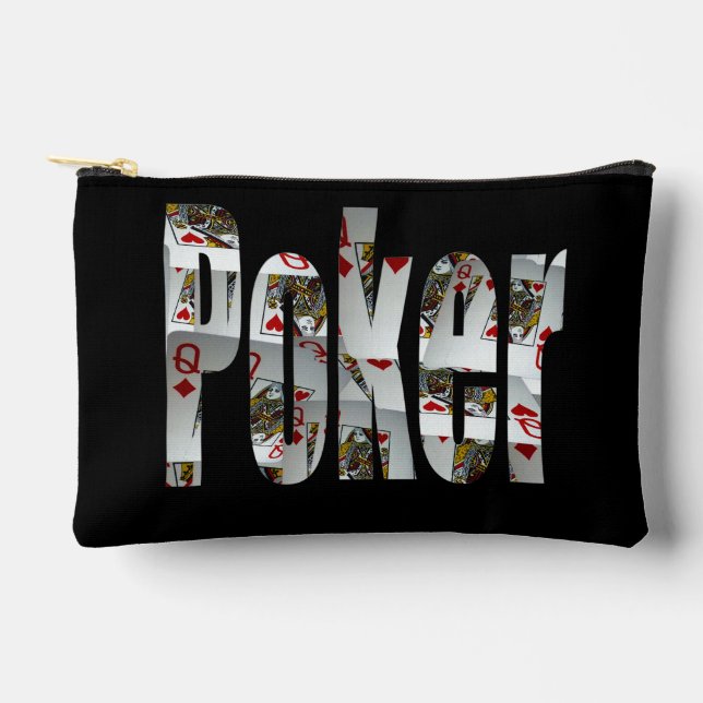Poker Logo Made With Queens, Accessory Pouch (Front)