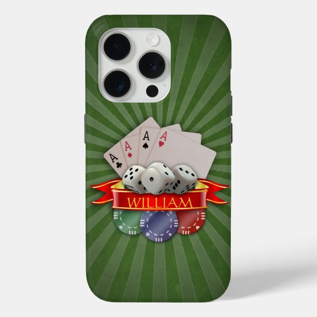 Poker Mania - Cards, Dices, Chips Case-Mate iPhone Case (Back)