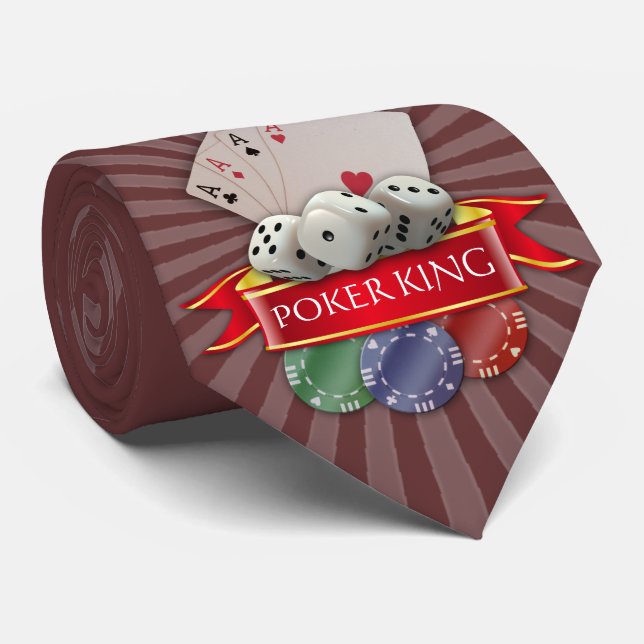 Poker Mania - Cards, Dices, Chips Tie (Rolled)