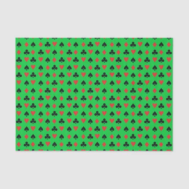 Poker Mini Card Suits Tissue Paper (Front)