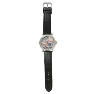"Poker" Montre en cuir Vintage
