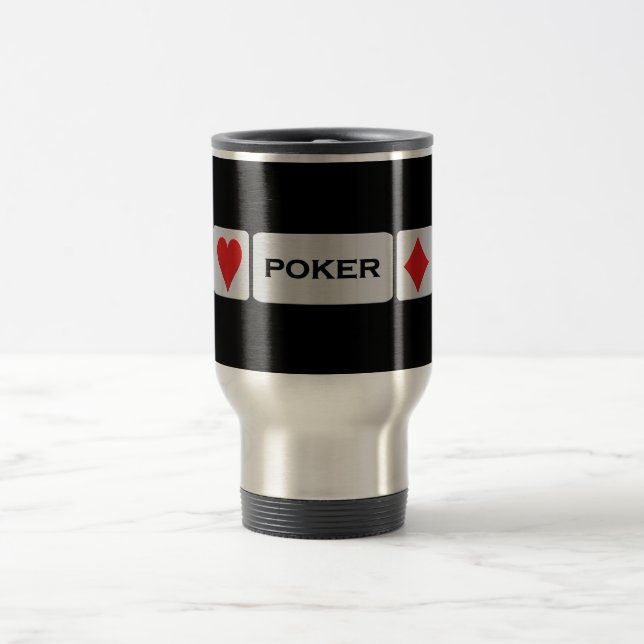 Poker mug - choose style & colour (Center)
