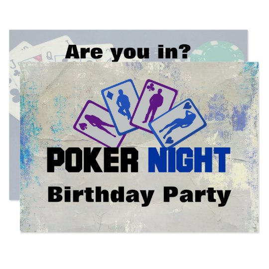 Poker Night Birthday Party Invitation