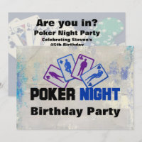 Poker Night Birthday Party Invitation
