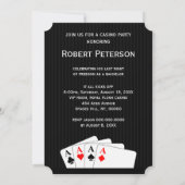 Poker Night Casino Bachelor Party Custom Invites (Back)