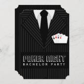 Poker Night Casino Bachelor Party Custom Invites (Front/Back)