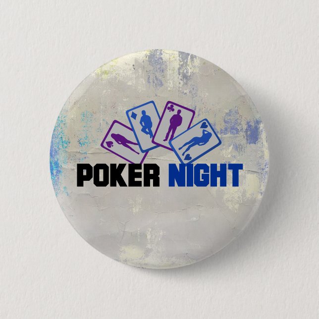 Poker Night with Playing Cards 2 Inch Round Button (Front)