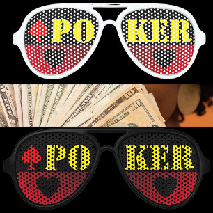 Poker noir foncé faux nuances lunettes de soleil