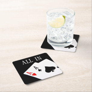 Poker Paper Drink Coasters