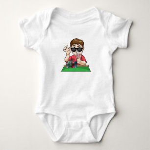 Poker player at Poker with Sunglasses Baby Bodysuit