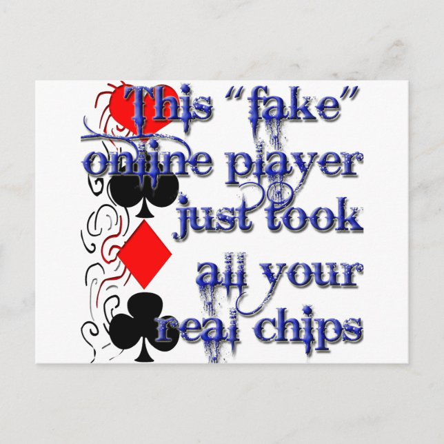 Poker Player Design Postcard (Front)