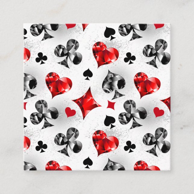 Poker Player Gambler Playing Card Suits Las Vegas (Front)