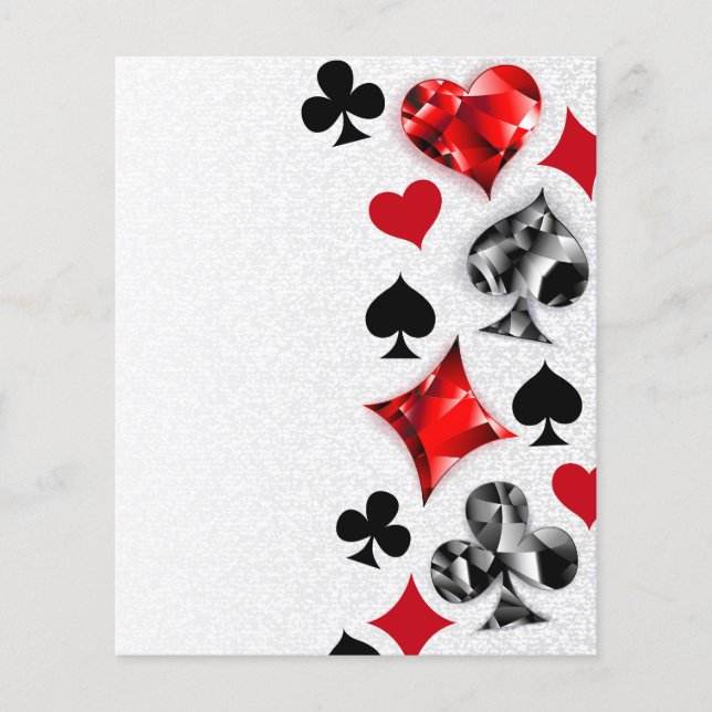 Poker Player Gambler Playing Card Suits Las Vegas (Front)