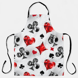 Poker Player Gambler Playing Card Suits Las Vegas Apron