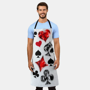 Poker Player Gambler Playing Card Suits Las Vegas Apron