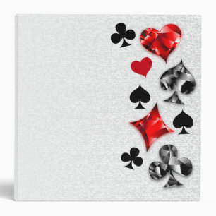 Poker Player Gambler Playing Card Suits Las Vegas Binder